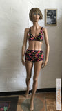 Geweldige Vintage Bikini Bloemen 70S Vintage Zwemkleding