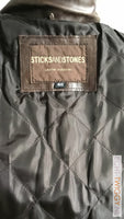 Geweldige Vintage Lange Leren Jas Sticksandstones Leather Industries 38 Leder