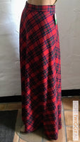 Geweldige Vintage Lange Rok Rood/Ruit Vintage Rokken