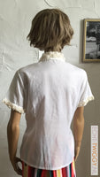 Mooie Witte Damesblouse Rayre Paris Made In France Blouse