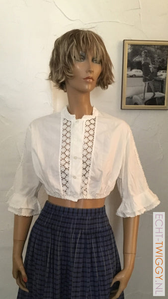 Vintage Dirndl Blouse Blouse