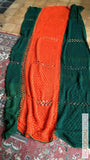 Vintage Gehaakte Sprei 70S Groen/Oranje Items