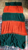 Vintage Gehaakte Sprei 70S Groen/Oranje Items