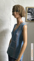 Vintage Jeans Gilet/Blouse M/38 Blouse