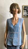 Vintage Jeans Gilet/Blouse M/38 Blouse