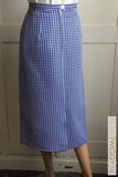 Vintage Rok Pied De Poule Blauw/Wit Rokken