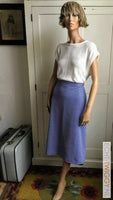 Vintage Rok Pied De Poule Blauw/Wit Rokken