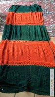 Vintage Gehaakte Sprei 70S Groen/Oranje Items