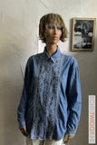 Vintage Jeans Blouse Fitt 80S/90S Blouse