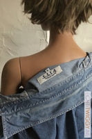 Vintage Jeans Blouse Fitt 80S/90S Blouse