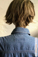 Vintage Jeans Blouse Fitt 80S/90S Blouse